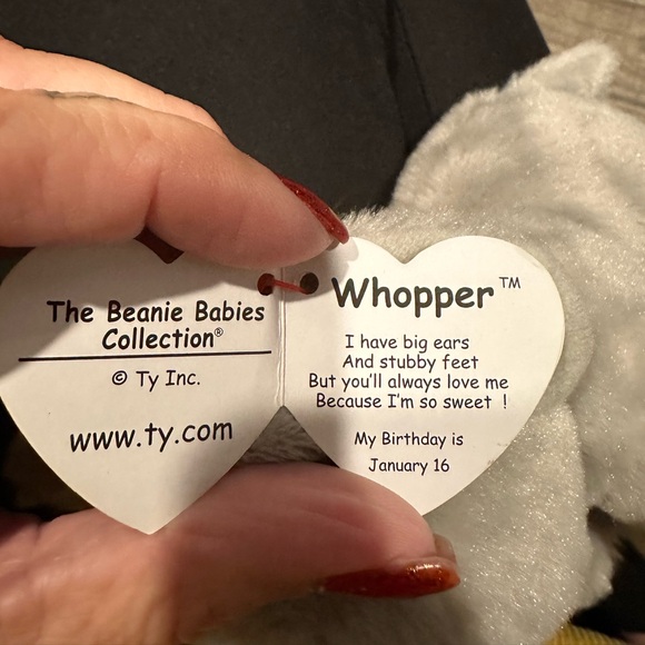 Ty Beanie Boos Whopper the Elephant 9" Plush Stuffed Animal Blue Glitter Eyes - Picture 6 of 6